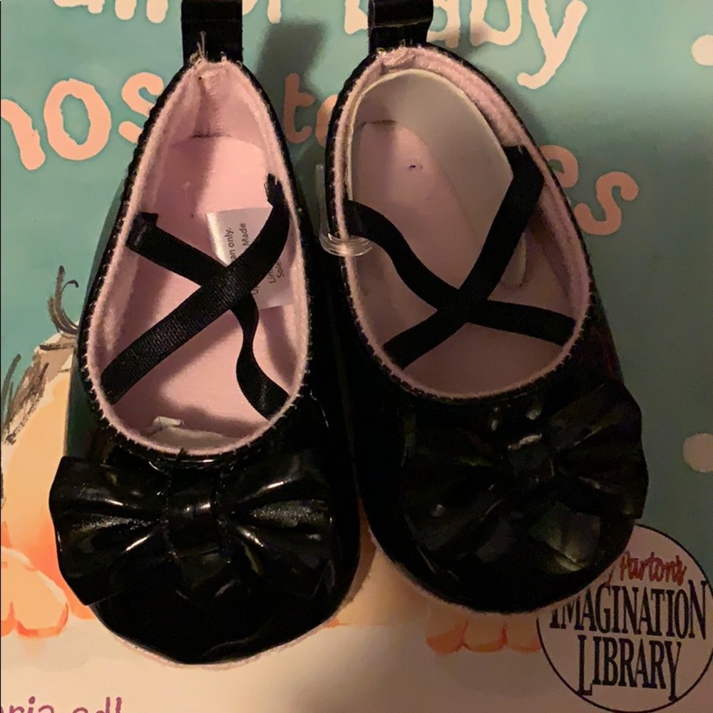 Black patent leather dress shoes